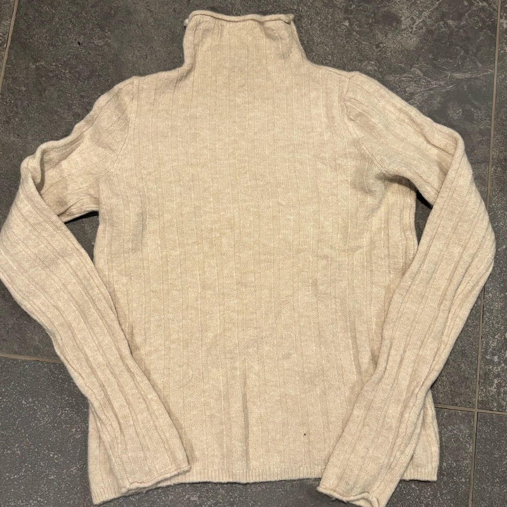 Madewell Soft Cream Knit Turtleneck